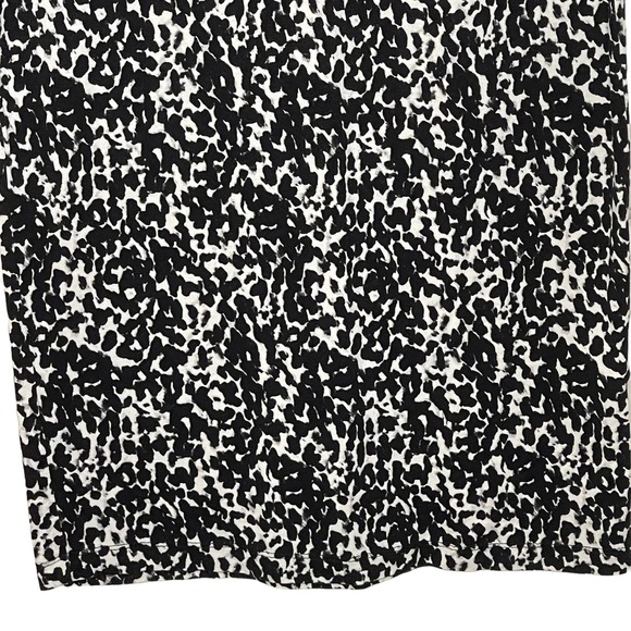 H&M T-Shirt Dress Size Small Black White Pattern Stretch Blend Womens 3/4 Sleeve - Picture 4 of 7